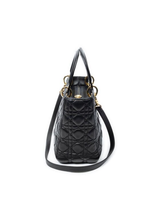 Dior Lady Dior Zip Black Canada Lambskin Leather Handbag main image 0